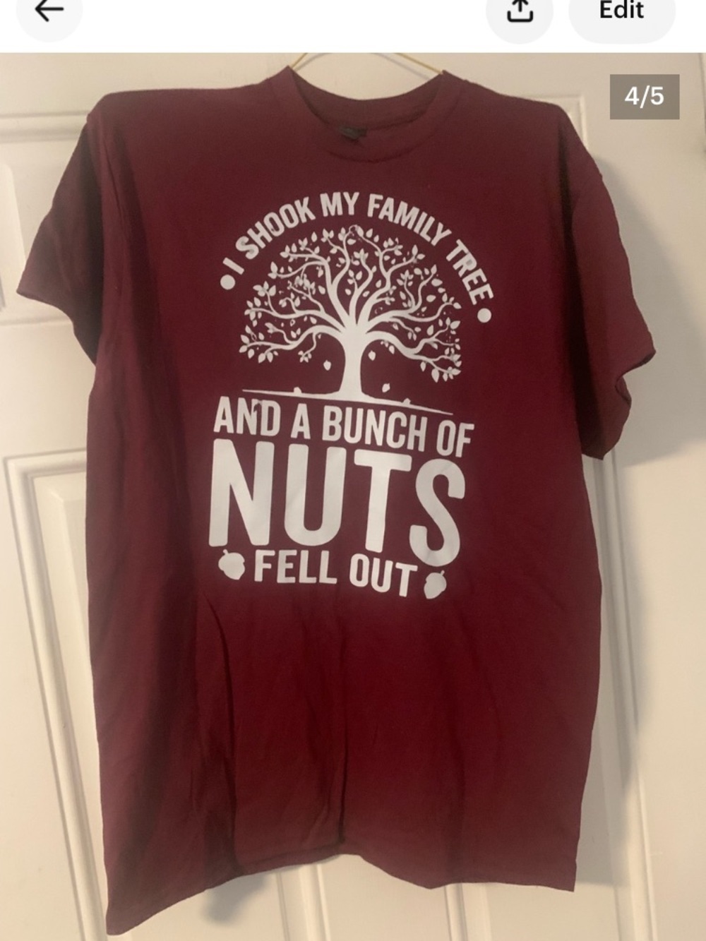 Kids Graphic Tee - Maroon "I Shook My Family Tree"